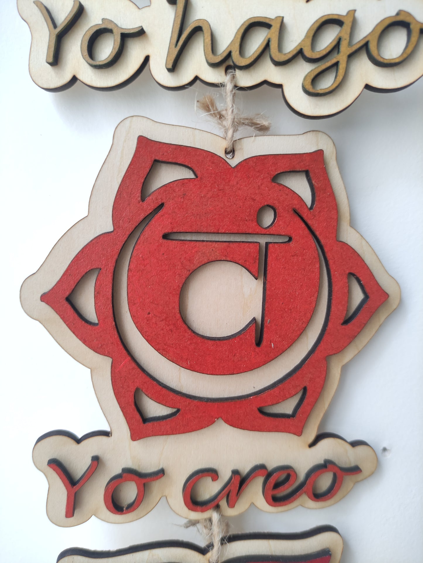 Colgante chakras con mantras