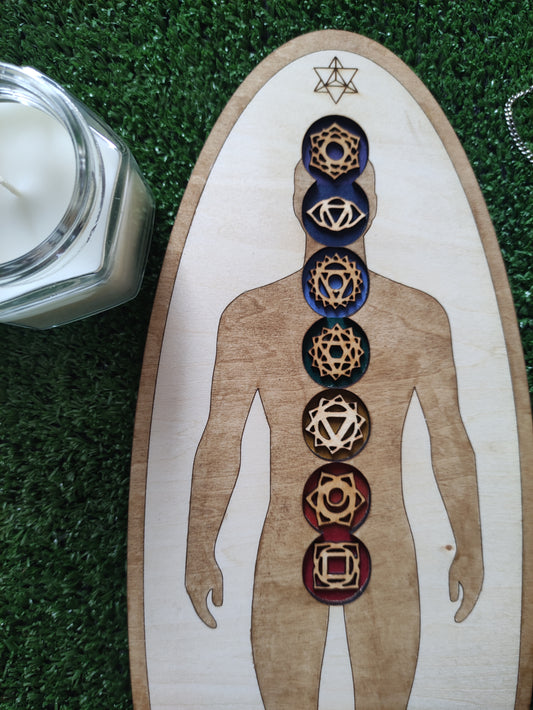 Tabla de Sanación Pintada - Hombre