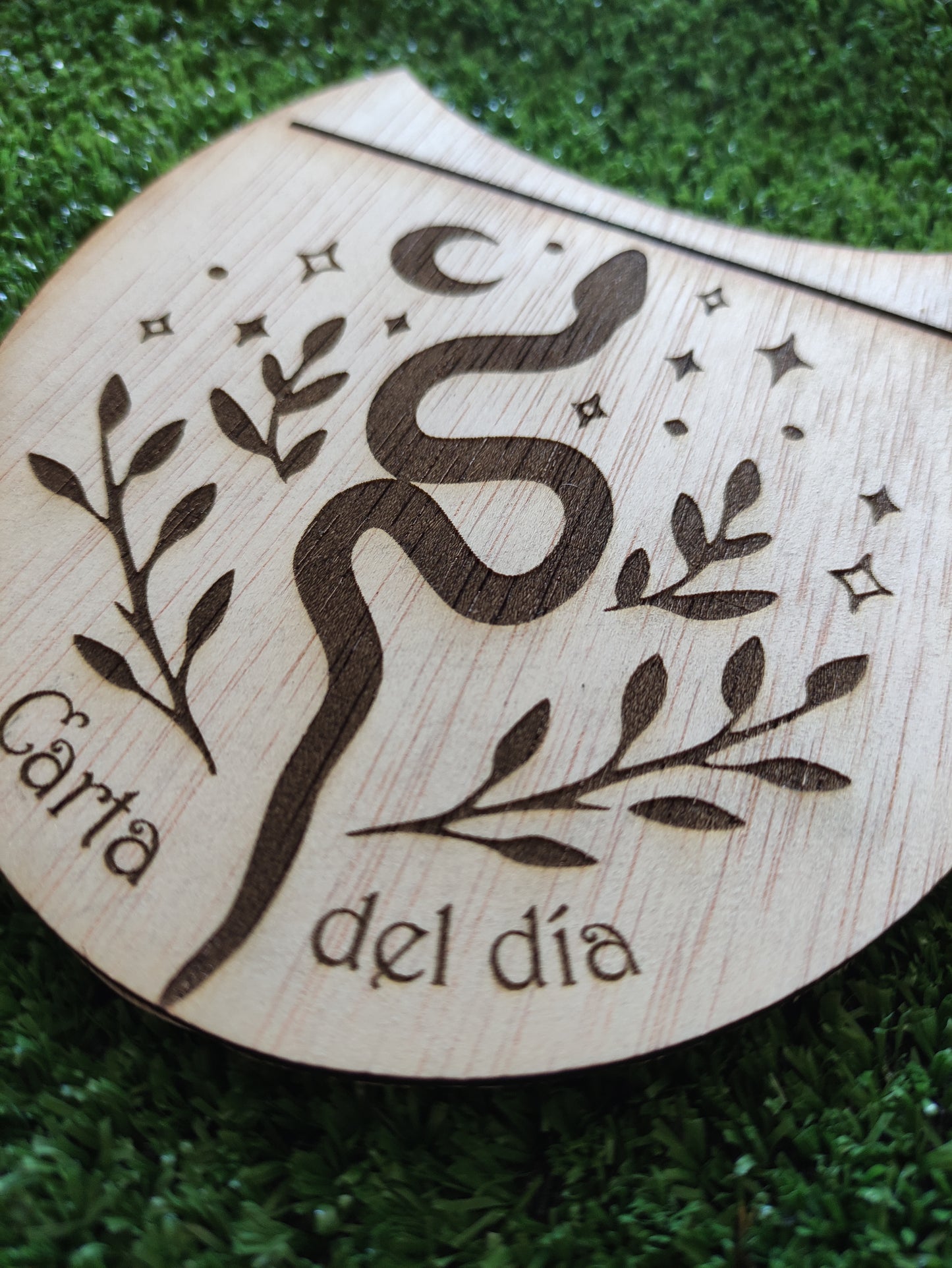 Soporte para carta del dia- diseño serpiente