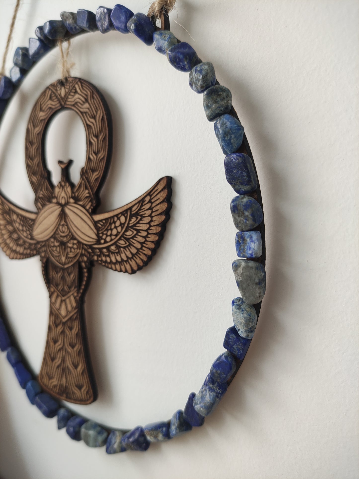 Creación para altar llave Ankh con lapislázuli