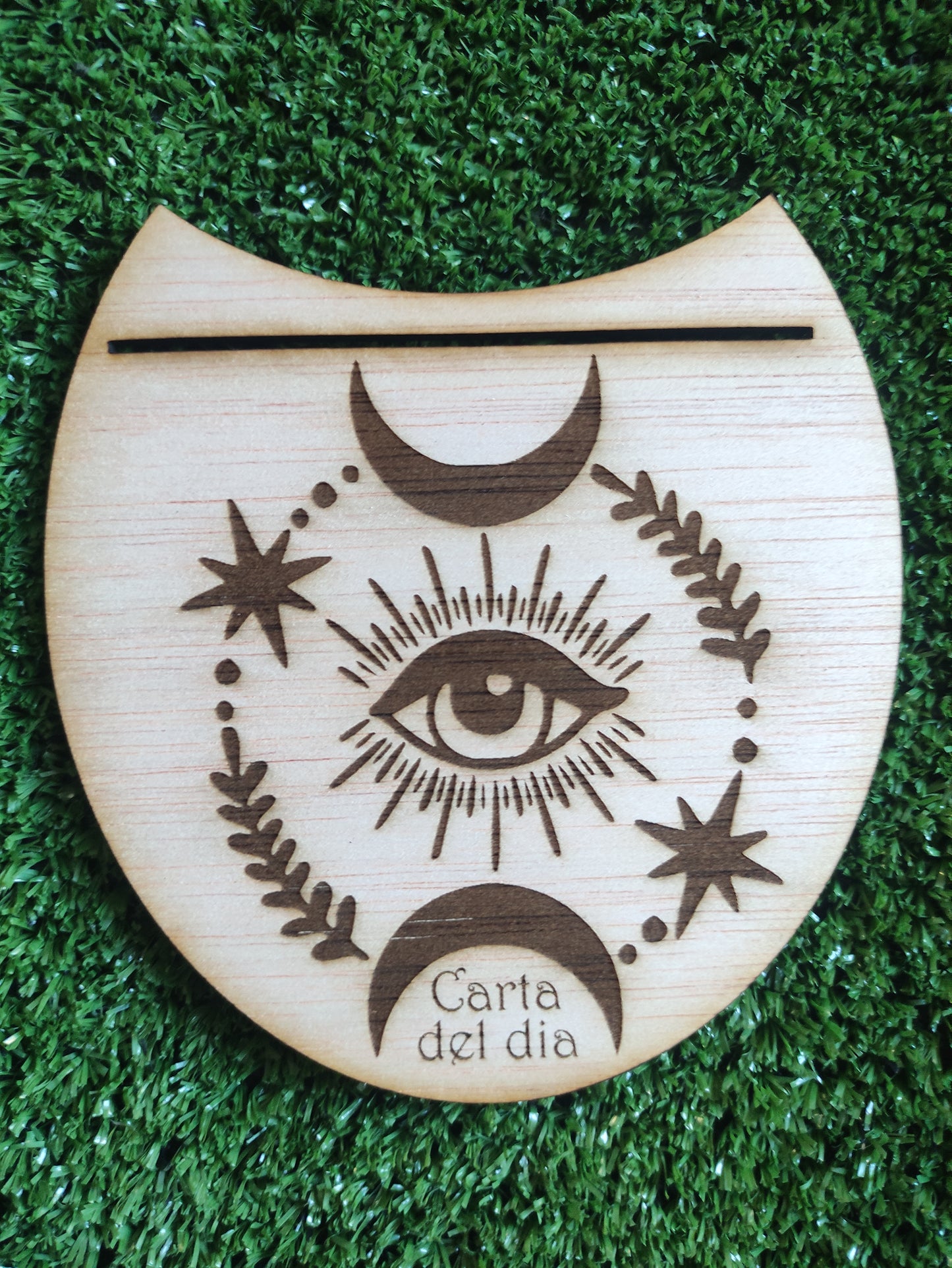 Soporte para carta del día-diseño ojo y lunas