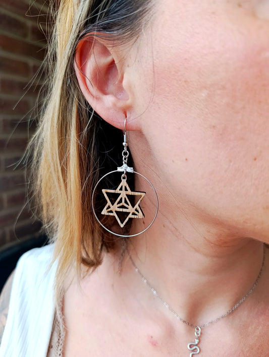 Pendientes Merkabah con Aros· Equilibrio y Luz