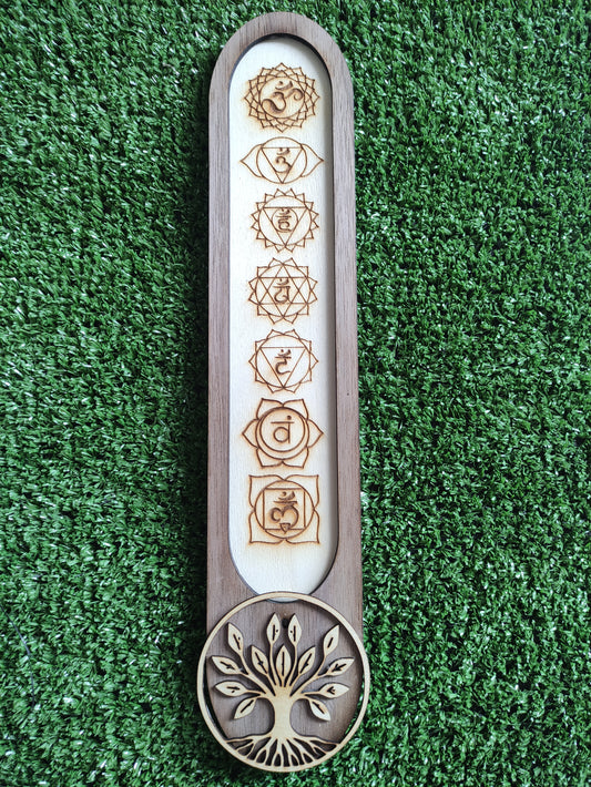 Porta incienso árbol de la vida y chakras