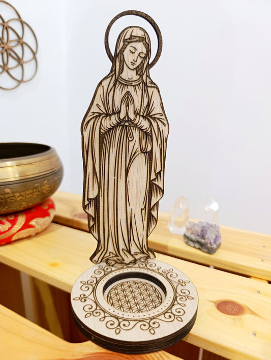 Figura Virgen María · Amor, Paz y Protección