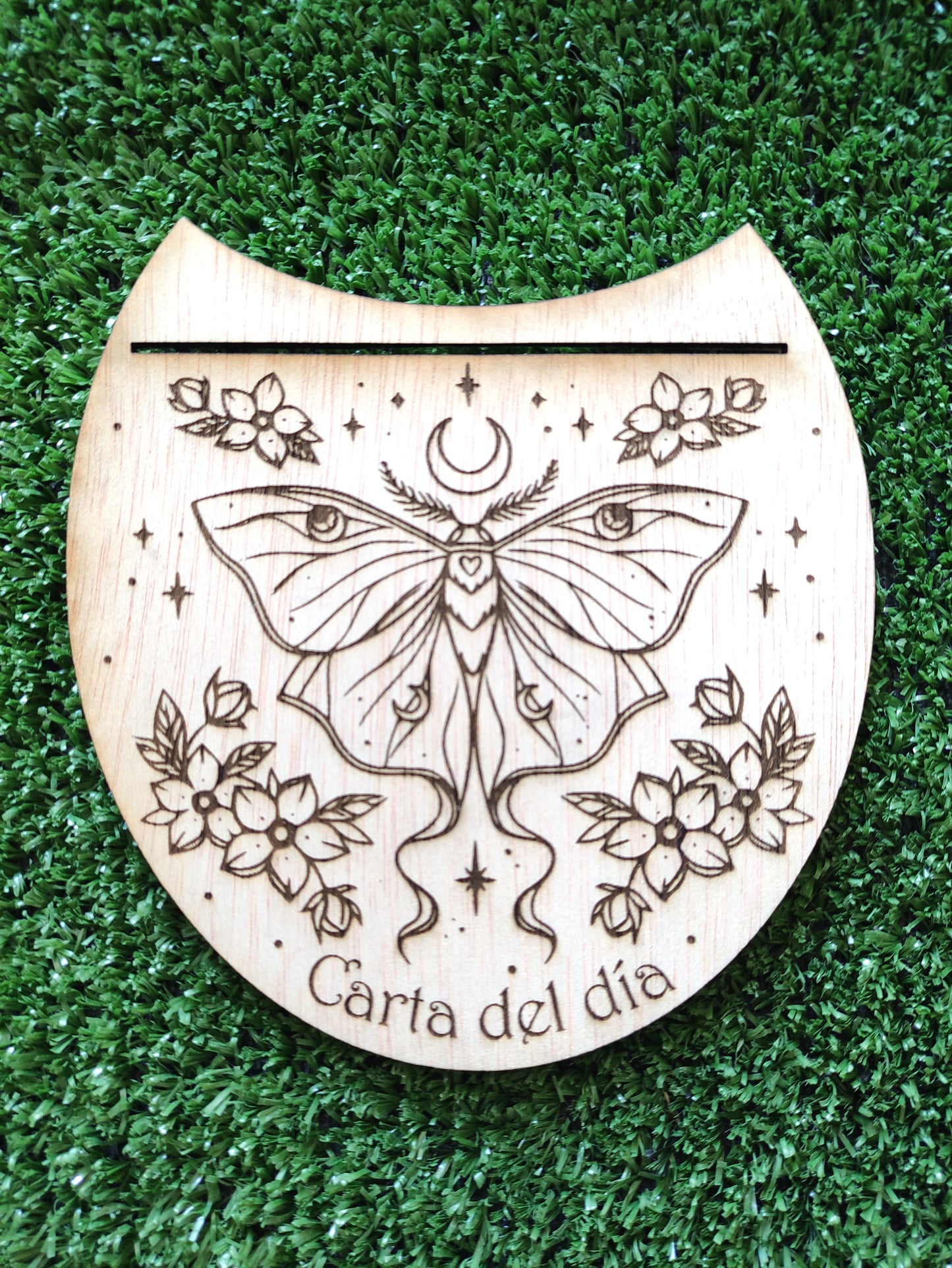 Soporte para carta del día-diseño polilla