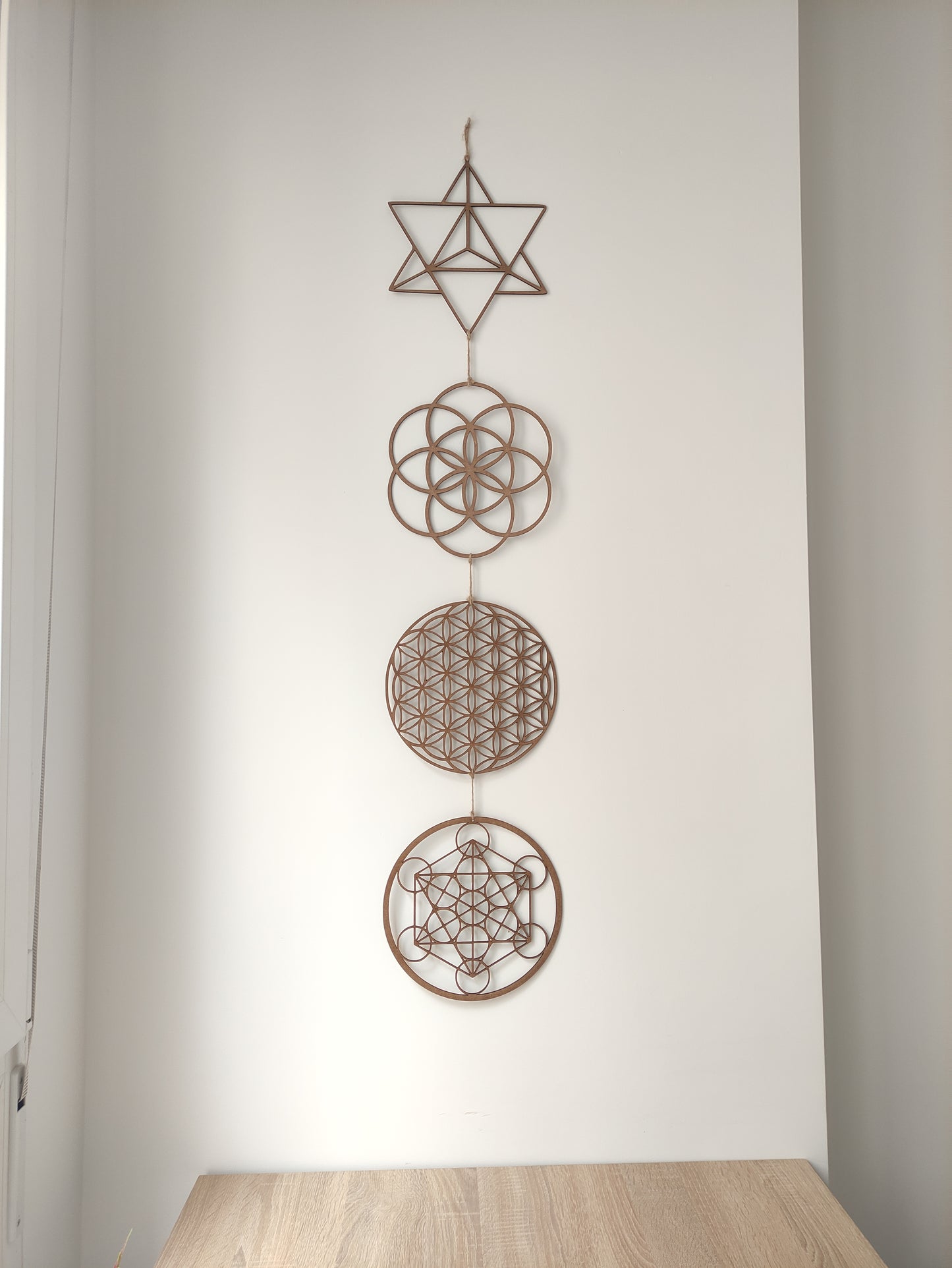 Colgante geometría sagrada 21 CMS.