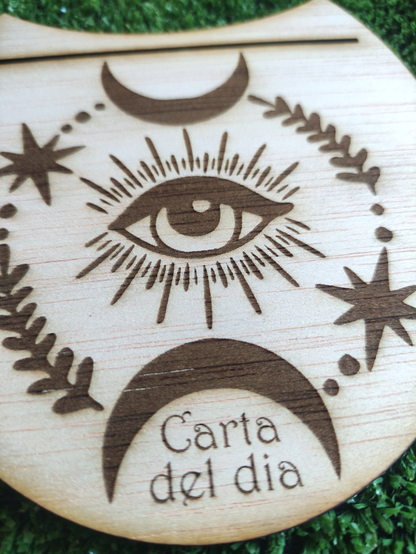 Soporte para carta del día-diseño ojo y lunas