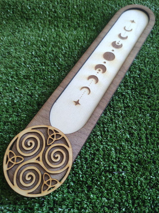 Portaincienso fases lunares con trisquel