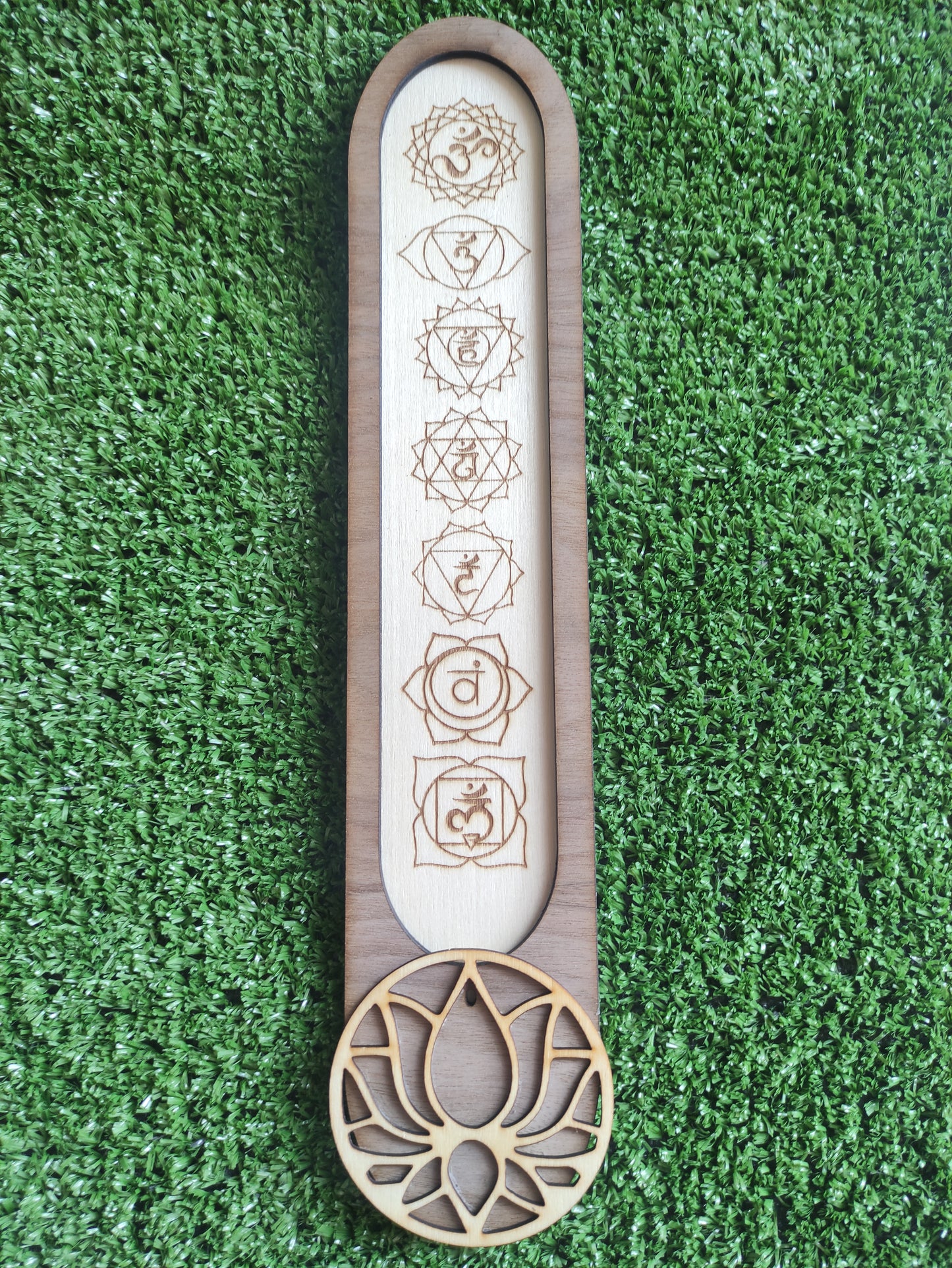 Portaincienso loto con chakras