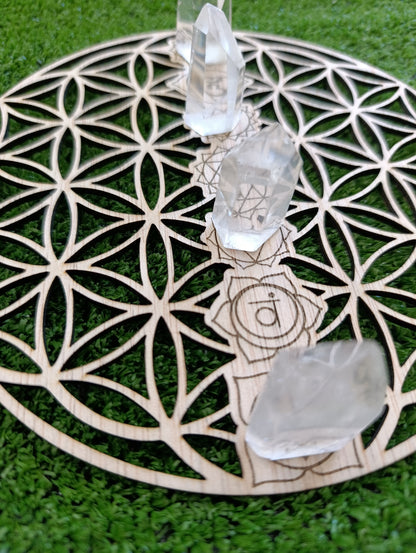 Tabla de Sanación - Flor de la Vida con Chakras