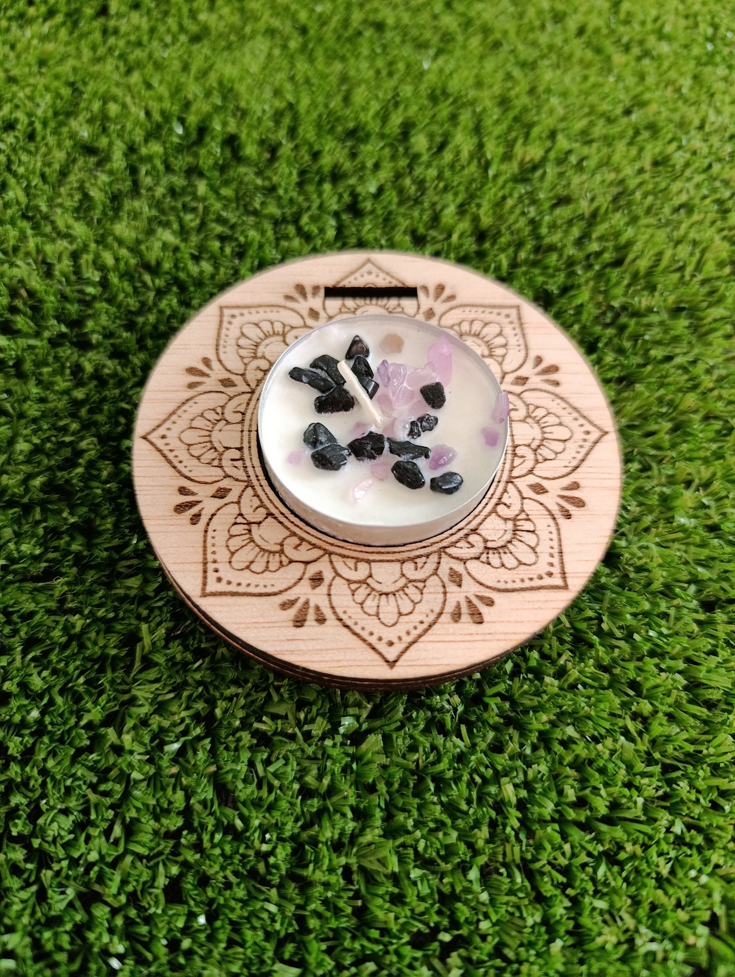 Luz Sagrada: Porta Velas Mandala & Flor de la Vida