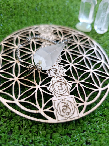 Tabla de Sanación - Flor de la Vida con Chakras