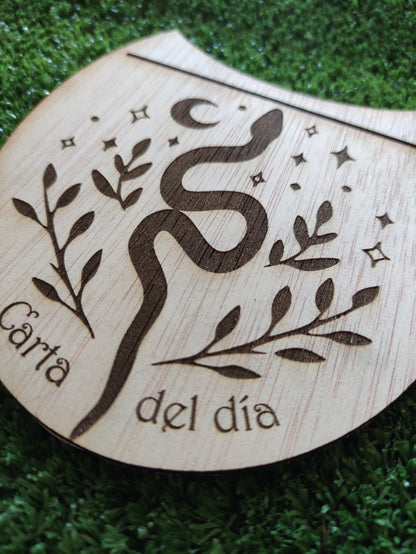 Soporte para carta del dia- diseño serpiente