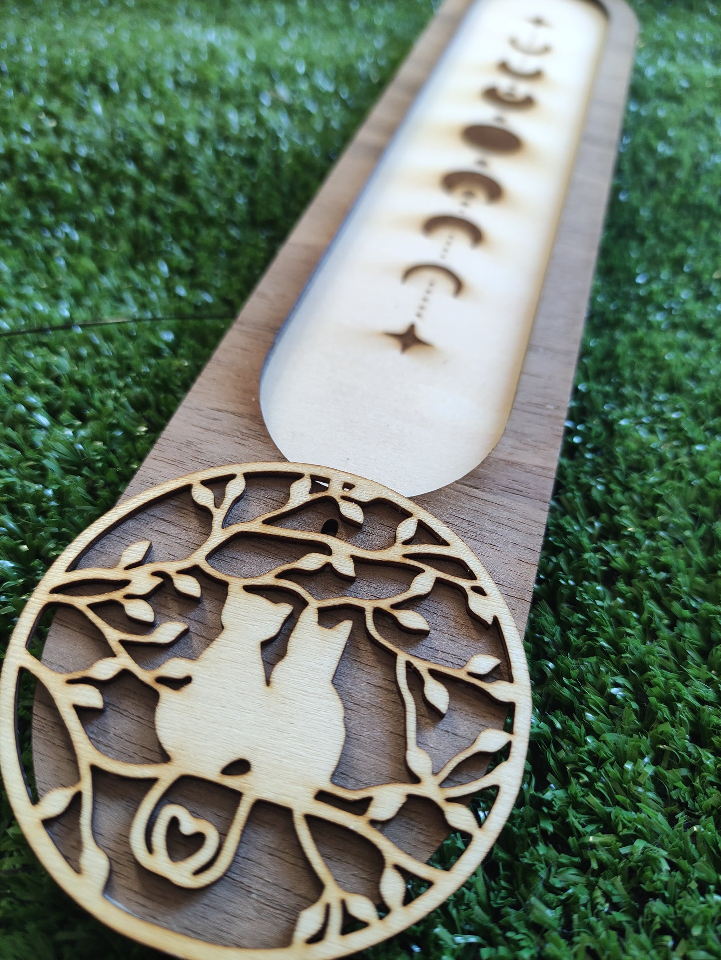 Porta incienso gatitos y fases lunares