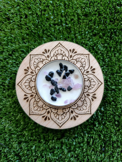 Luz Sagrada: Porta Velas Mandala & Flor de la Vida