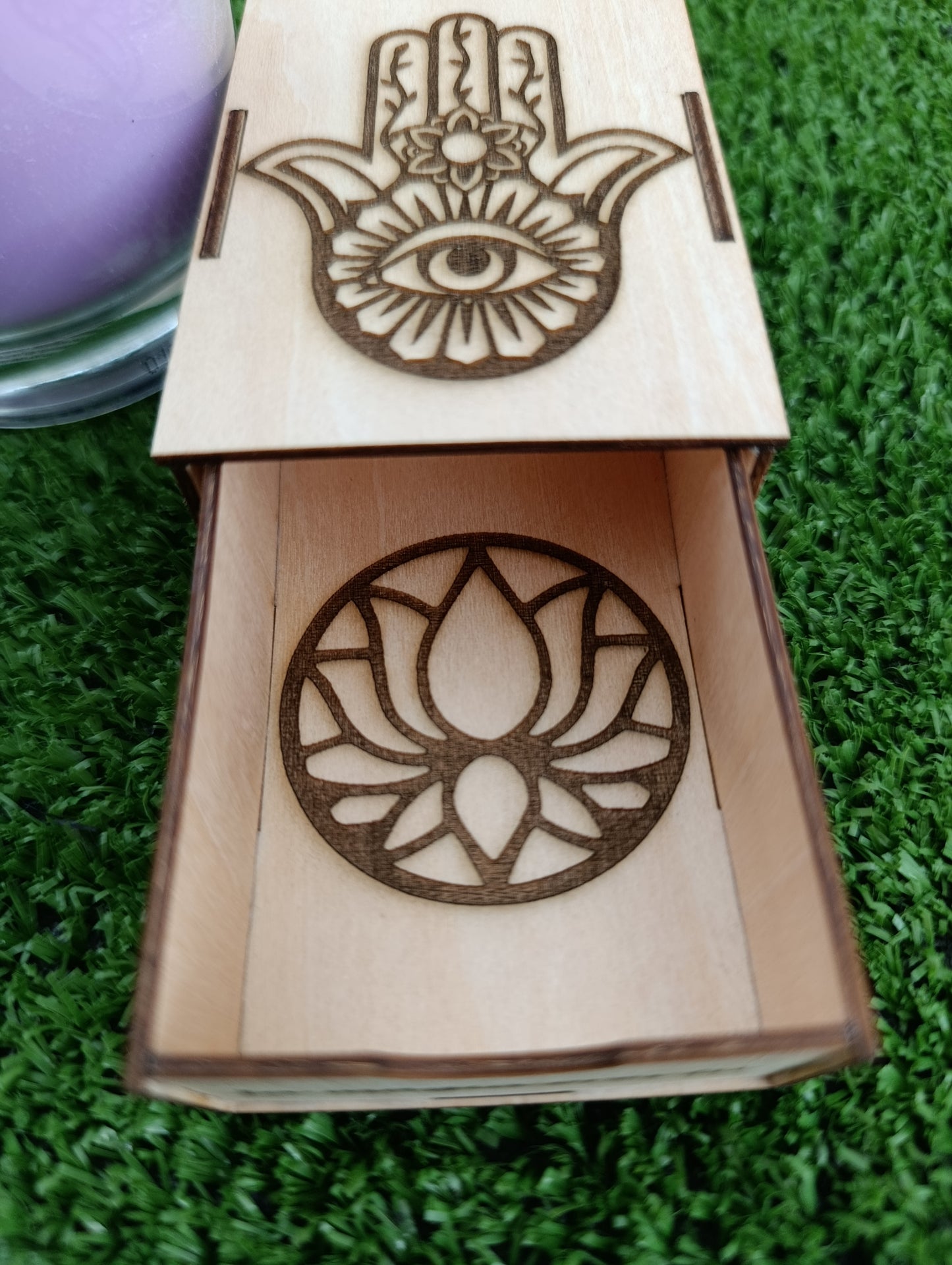 Pack Hamsa🪬 Portainciensos y Cajita de cerillas de Madera