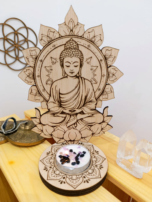 Figura Buda · Iluminación y Pureza