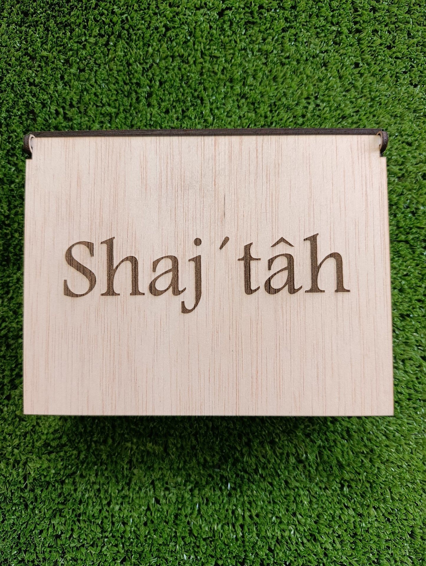 Símbolos Shaj' tâh + cajita madera de Okume