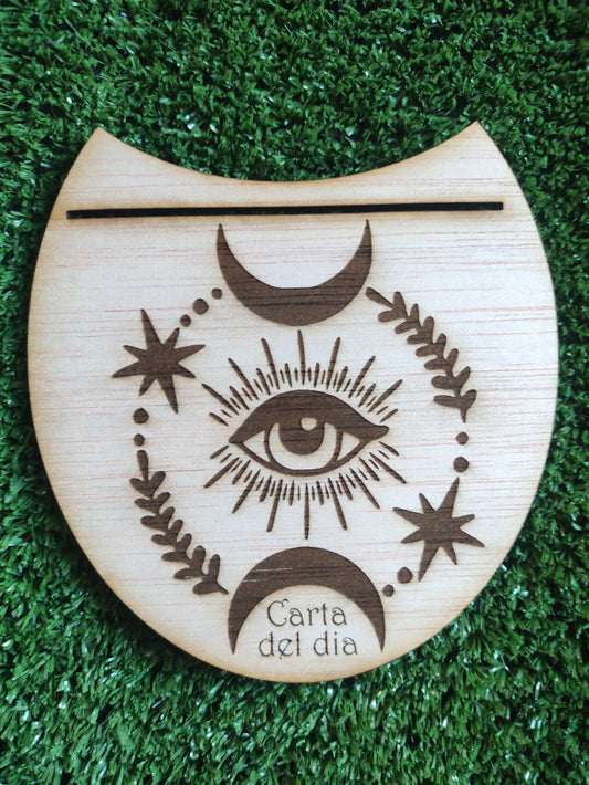 Soporte para carta del día-diseño ojo y lunas