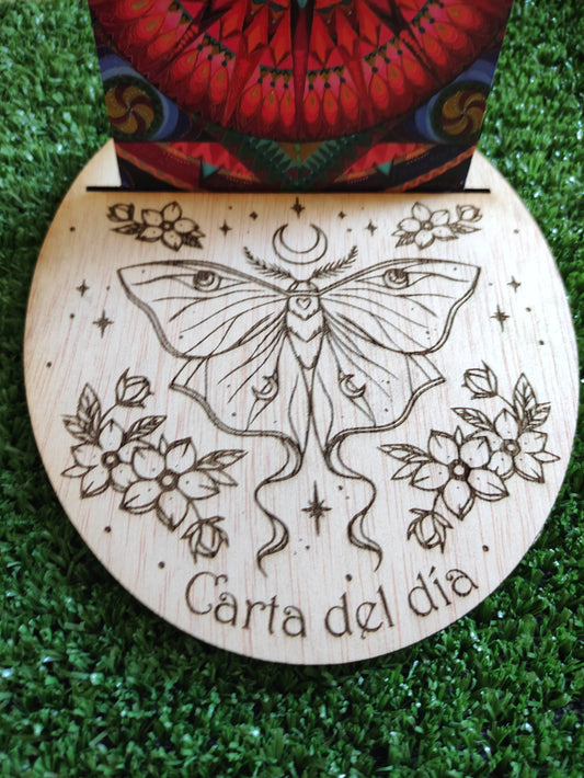 Soporte para carta del día-diseño polilla