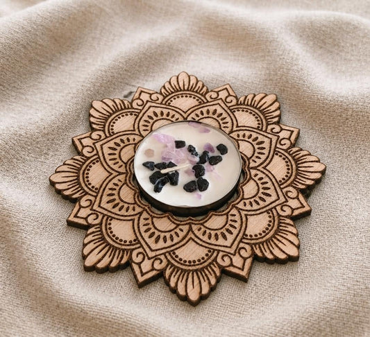 Portavelas Silueta · Mandala y Flor de la Vida®️