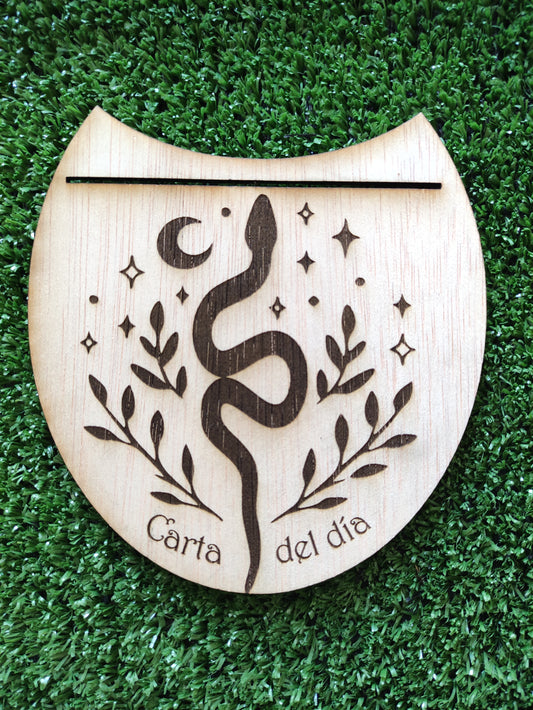 Soporte para carta del dia- diseño serpiente