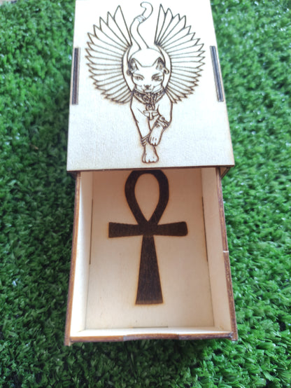 Cajita de cerillas gato egipcio