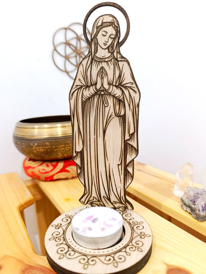 Figura Virgen María · Amor, Paz y Protección