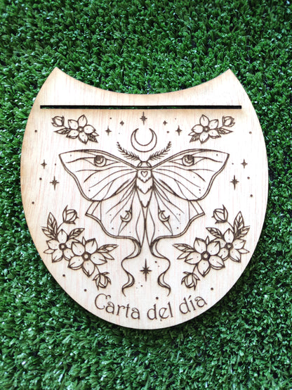 Soporte para carta del día-diseño polilla