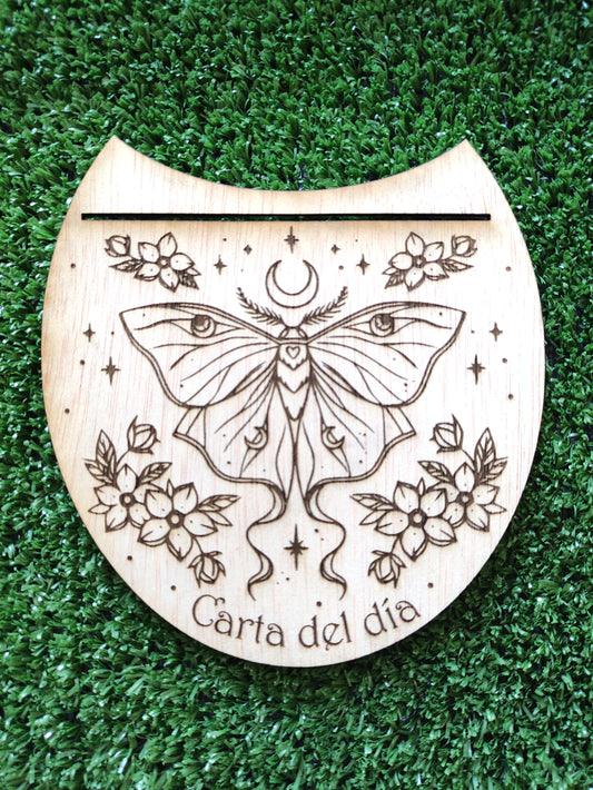 Soporte para carta del día-diseño polilla