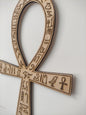 Llave Ankh grande con jeroglíficos
