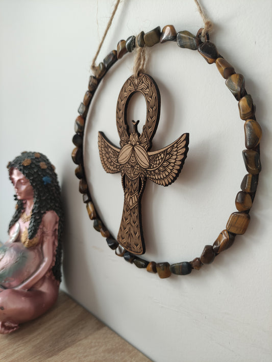 Ankh con Ojo de tigre