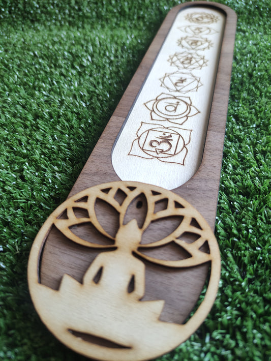 Portaincienso buda meditando y chakras