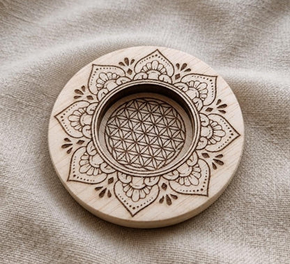 Portavelas · Mandala y Flor de la Vida