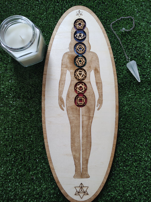 Tabla de Sanación Pintada - Mujer