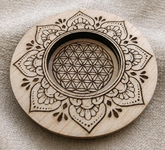 Portavelas · Mandala y Flor de la Vida