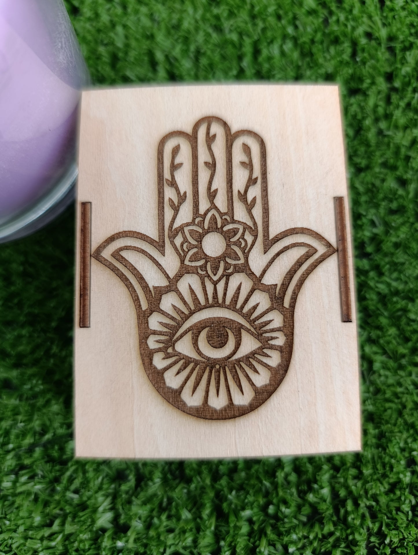 Pack Hamsa🪬 Portainciensos y Cajita de cerillas de Madera