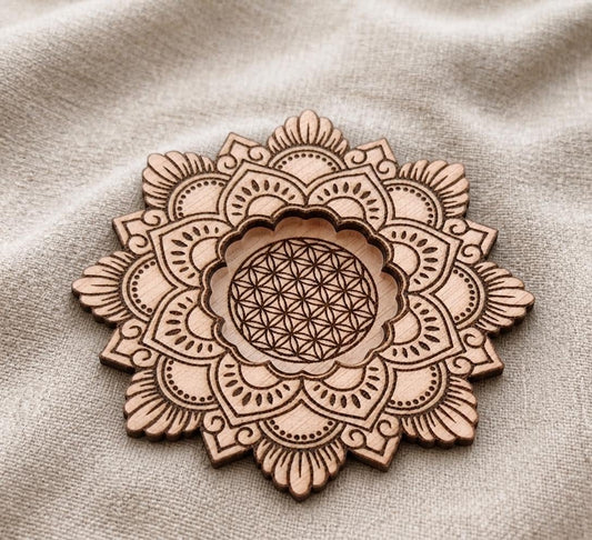Portavelas Silueta · Mandala y Flor de la Vida®️