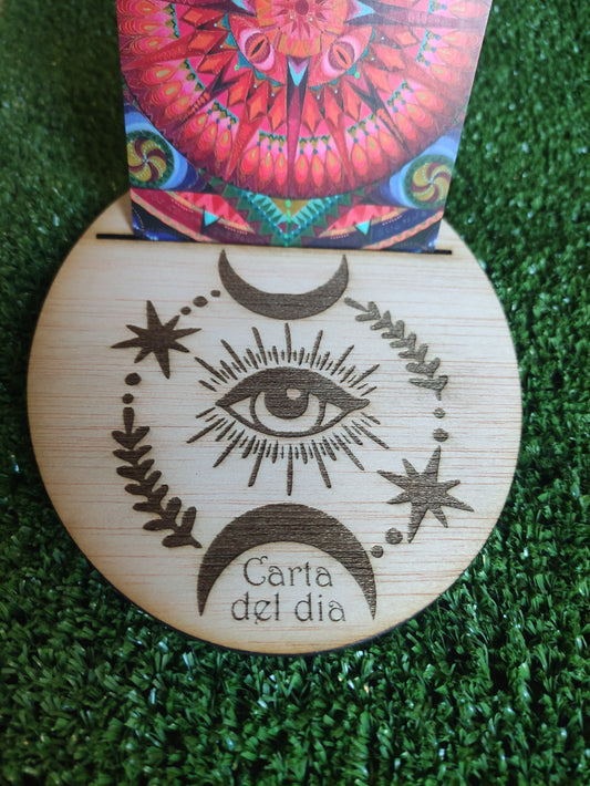 Soporte para carta del día-diseño ojo y lunas