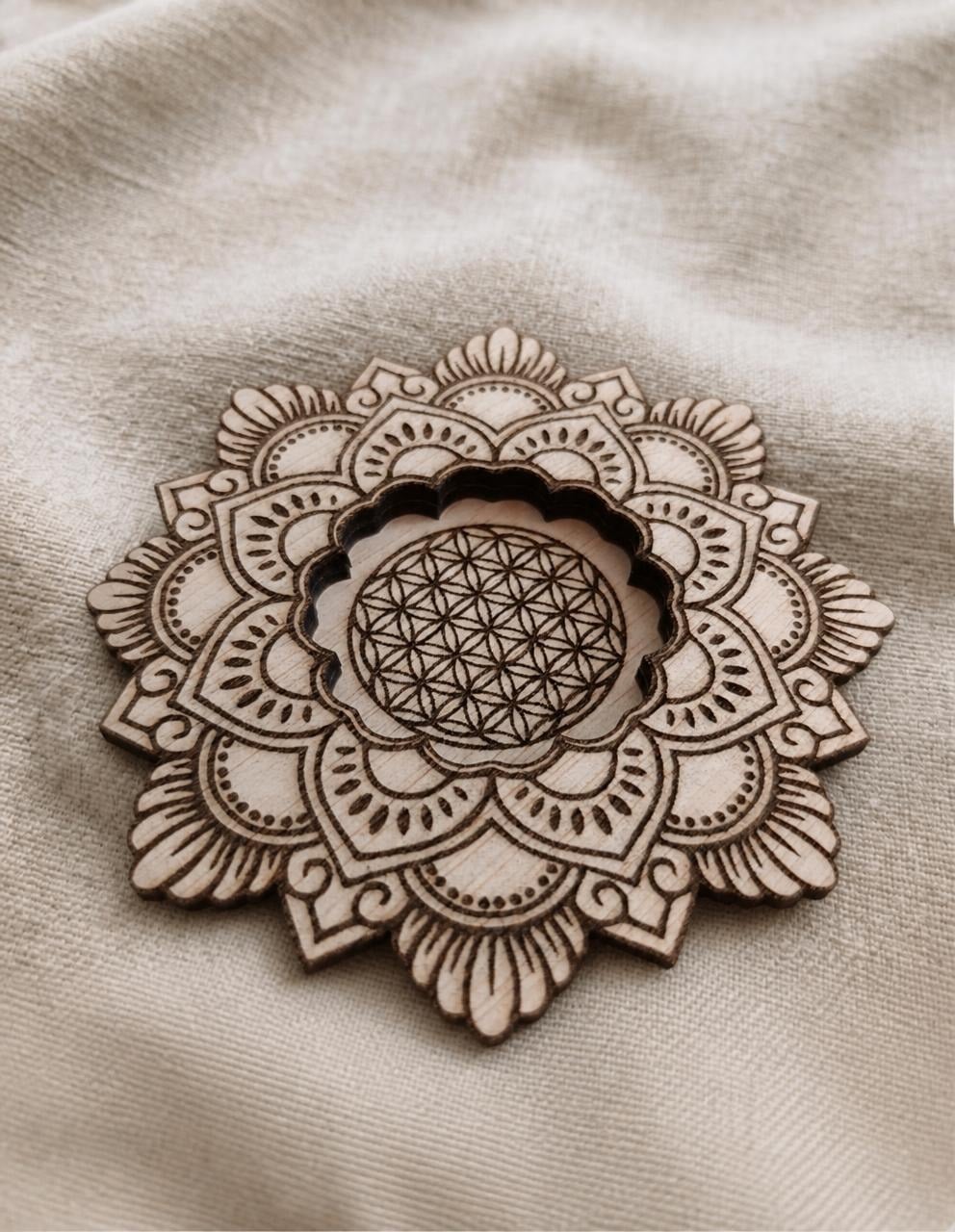 Portavelas Silueta · Mandala y Flor de la Vida®️