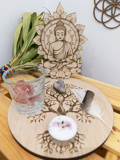 Figura Buda · Iluminación y Pureza