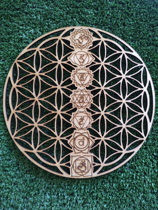 Flor vida con chakras