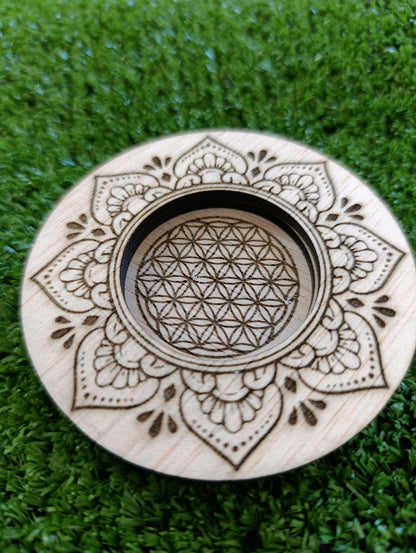 Luz Sagrada: Porta Velas Mandala & Flor de la Vida
