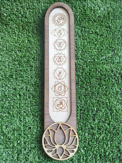 Portaincienso loto con chakras