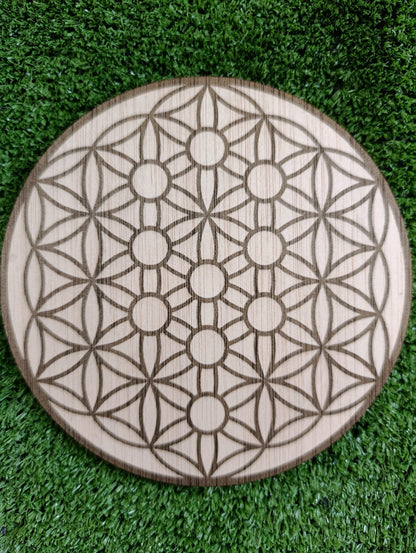 Flor de la vida con Árbol de la Kabalah