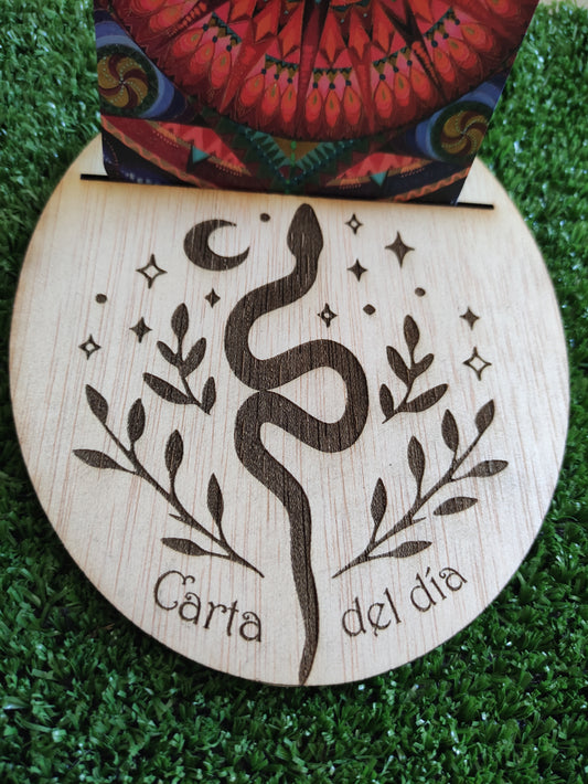 Soporte para carta del dia- diseño serpiente