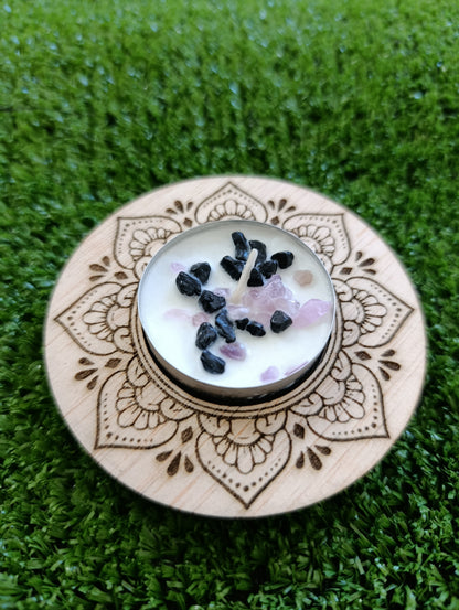 Luz Sagrada: Porta Velas Mandala & Flor de la Vida
