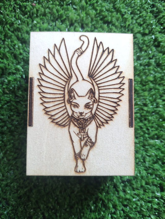 Cajita de cerillas gato egipcio